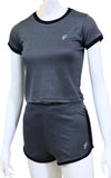 FH Fat Cutter Women’s Crop Top & Hot Shorts Dark Grey - FH Modes